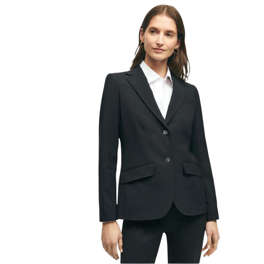Brooks Brothers The Essentials Stretch Wool Jacket Black Classic 2 Petite 2P